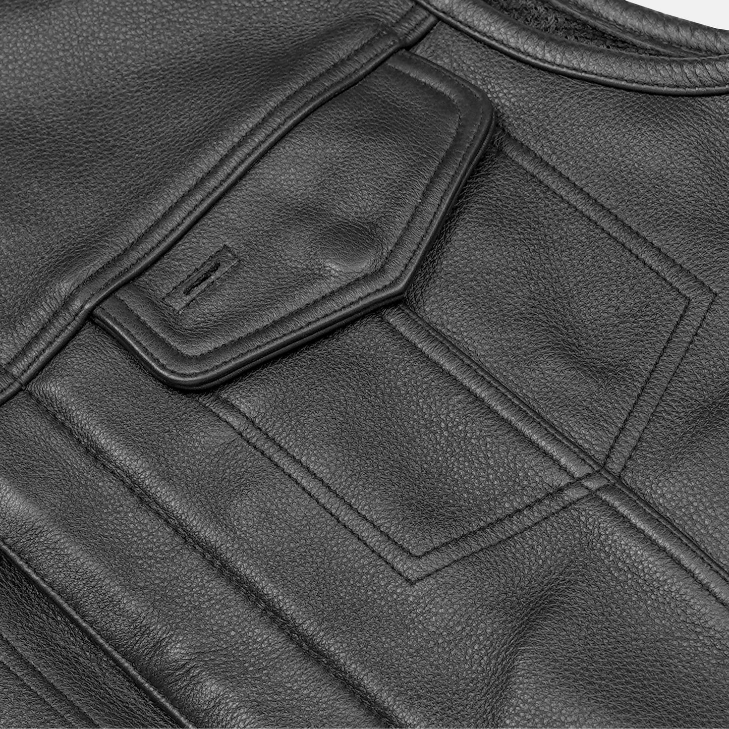 DS166 Drop Zone Lowcut Men's Club Style Leather Motorcycle Vest