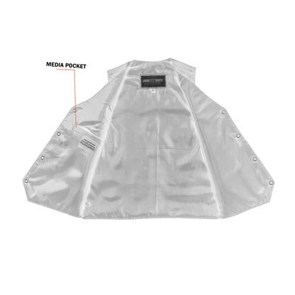 Kids Leather Traditional Style Plain Side Vest