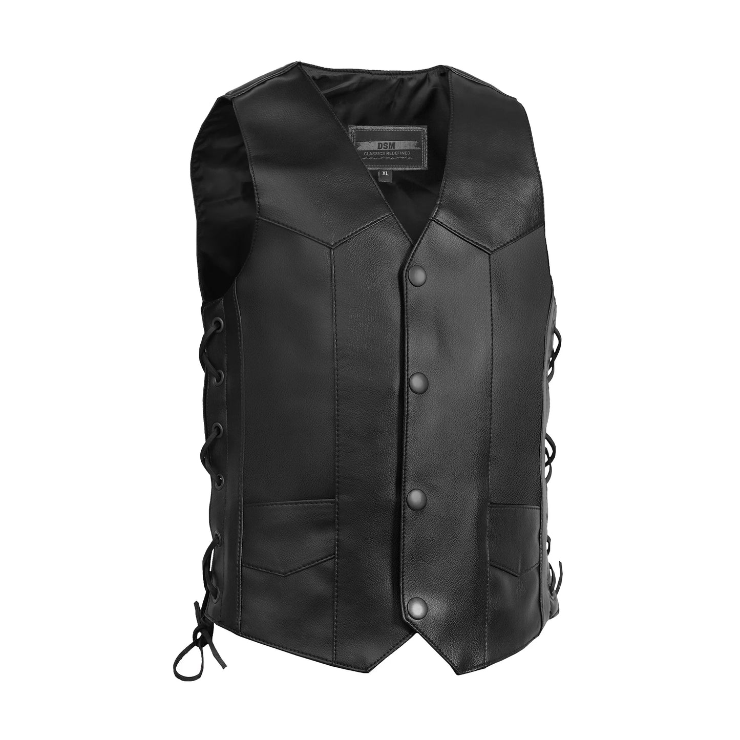 Kids Leather Vest - Traditional Style & Side Laces