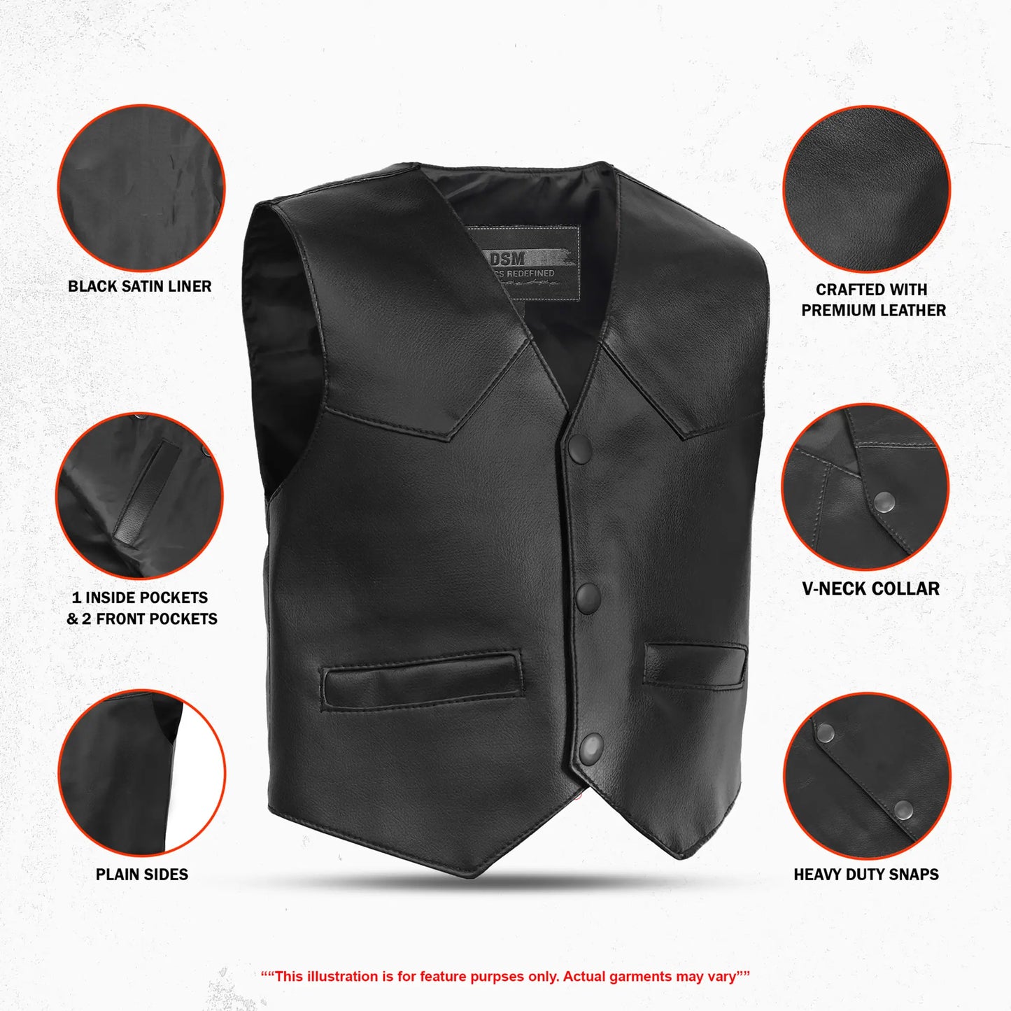 DS1744 Little Rider - Kids Leather Vest