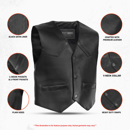 DS1744 Little Rider - Kids Leather Vest