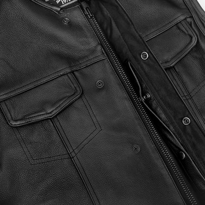 DS177 Upgraded Style Gun Pockets, Hidden #10" Black Metal Zipper, Side Zippers