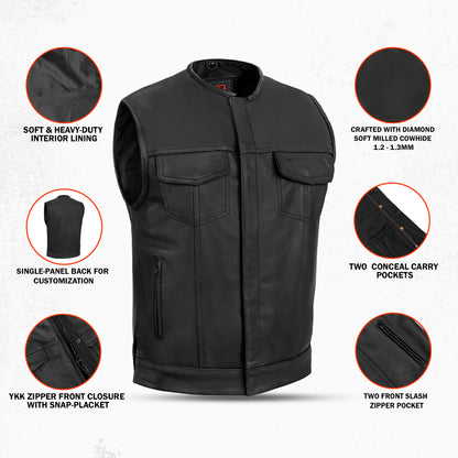 Vestra Men's Motorcycle Leather Vest