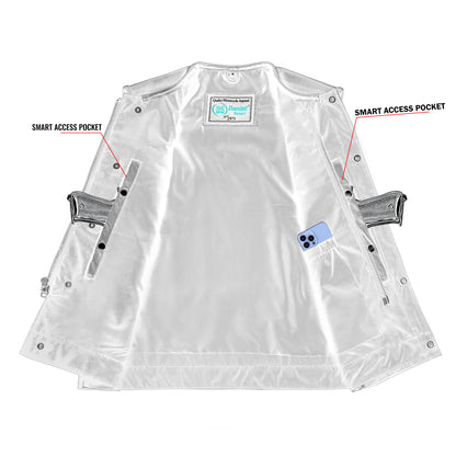 DS177 Upgraded Style Gun Pockets, Hidden #10" Black Metal Zipper, Side Zippers