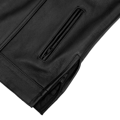 DS177 Upgraded Style Gun Pockets, Hidden #10" Black Metal Zipper, Side Zippers