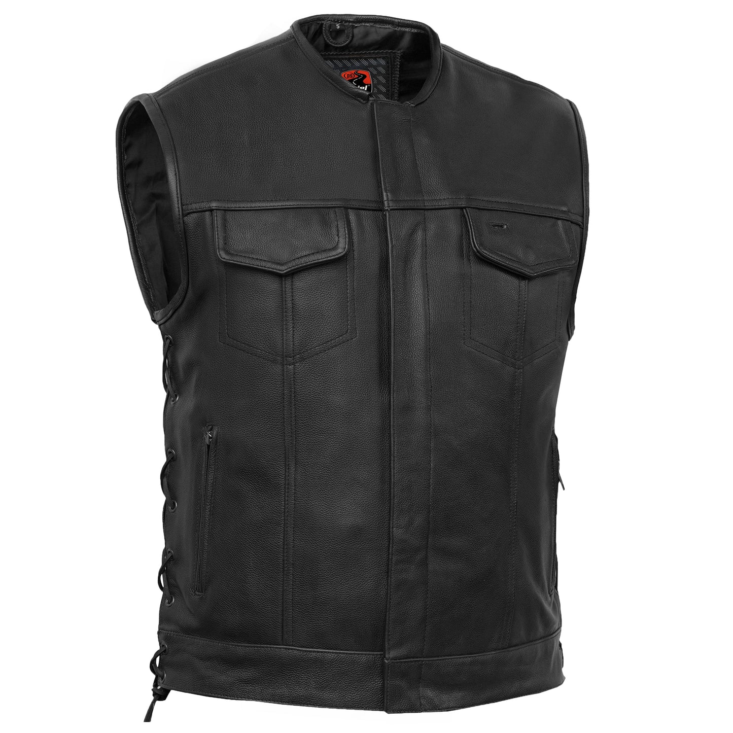 Hawk Men's Motorcycle Leather Vest