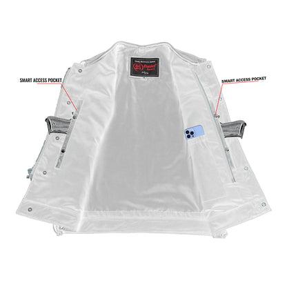 DS178 Upgraded Style Gun Pockets, Hidden 10" Gun Metal Zipper