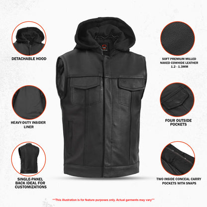 Cole™ Men's Motorcycle Leather Vest