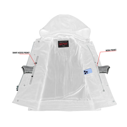 DS182 Concealed Snaps, Premium Naked Cowhide, Removable Hood & Hidden