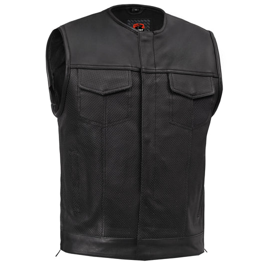 DS183 Men's Premium Perforated Single Back Panel Concealment Vest W/O
