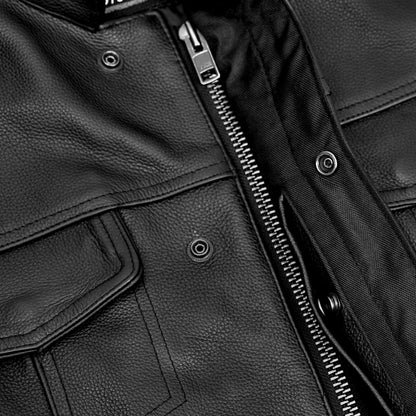 DS188 Upgraded Style Gun Pockets, Hidden 10'' Gun Metal Zipper, Side