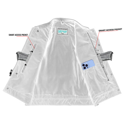 DS188 Upgraded Style Gun Pockets, Hidden 10'' Gun Metal Zipper, Side