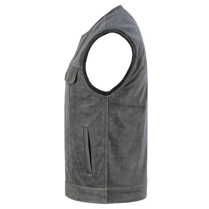 DS191V Concealed Snaps, Premium Naked Cowhide, Hidden Zipper, w/o Col