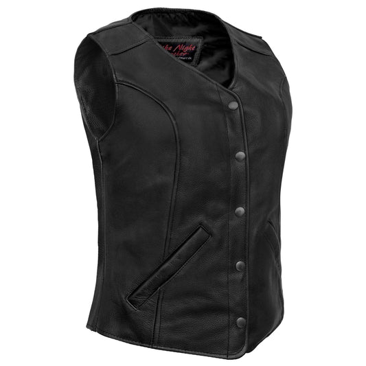 DS204 Women's Stylish Longer Body &frac34; Vest - Plain Sides