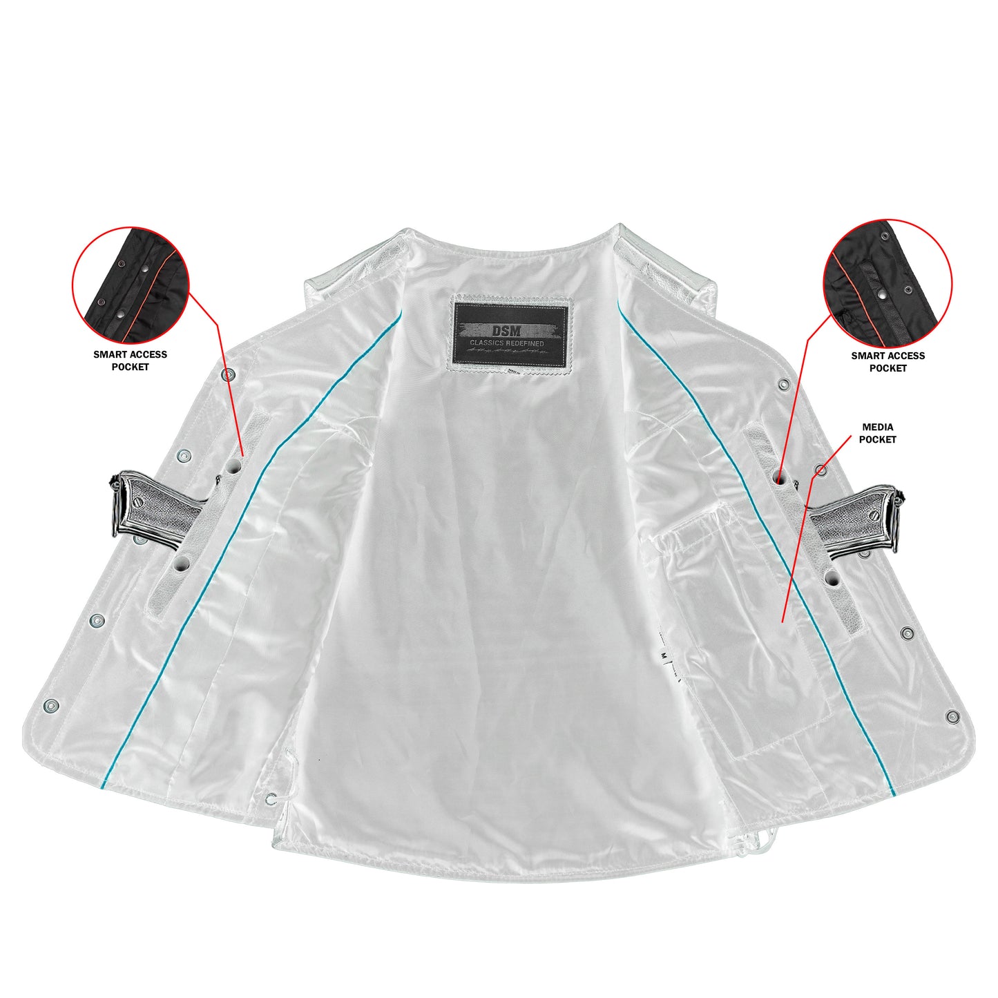 Lacera™ Women's Leather Motorcycle Vest