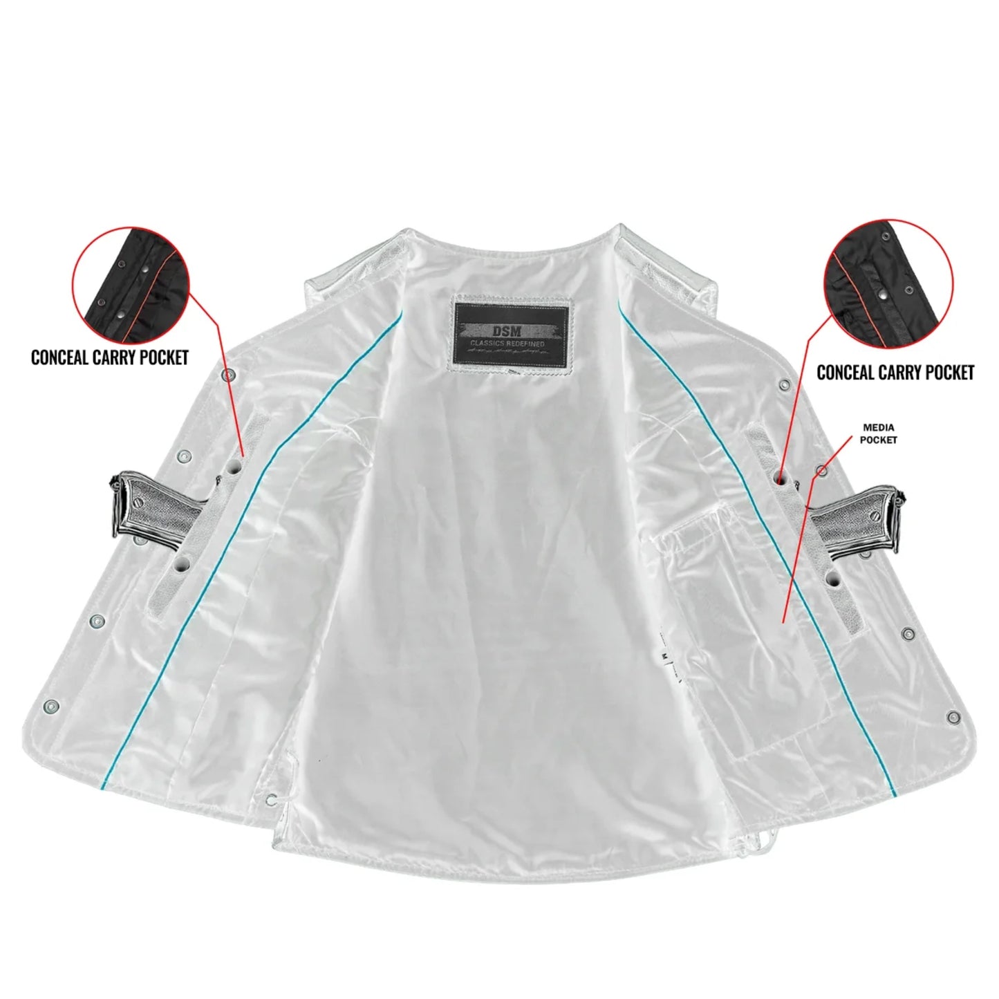 Lacera™ Women's Leather Motorcycle Vest