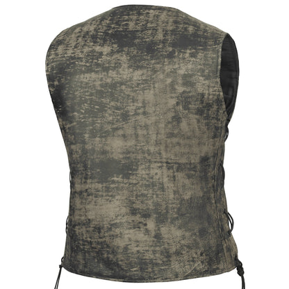 Oak Women's Leather Motorcycle Vest