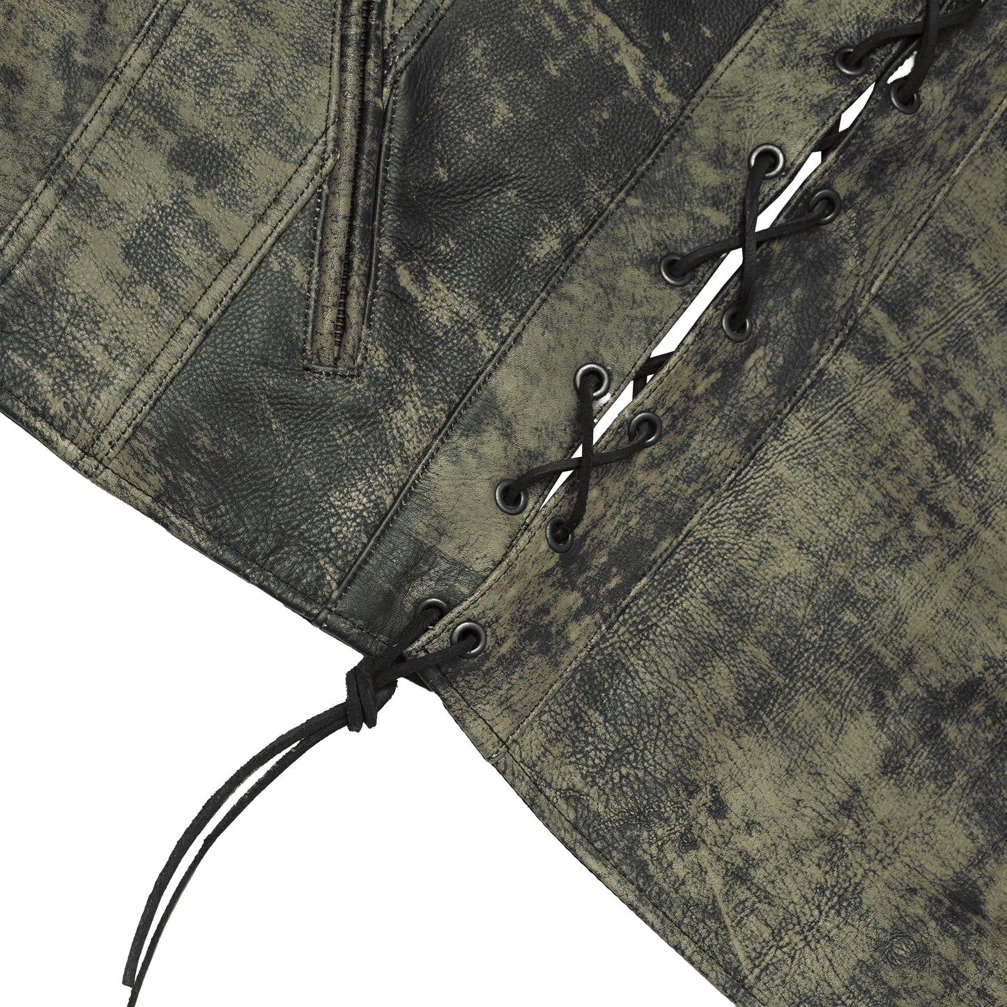 Oak Women's Leather Motorcycle Vest