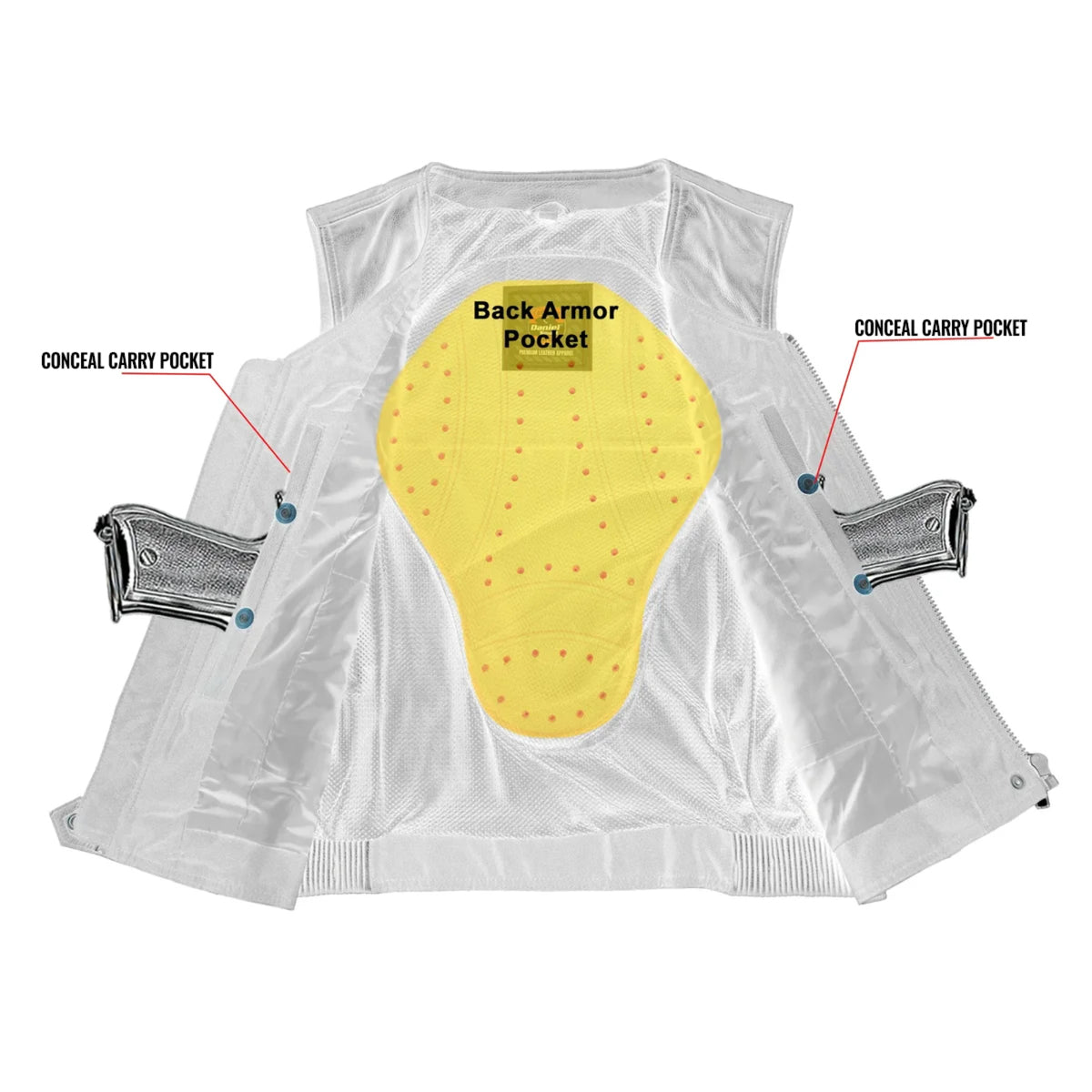 DS215 NoirFlex - Women’s Leather Motorcycle Vest