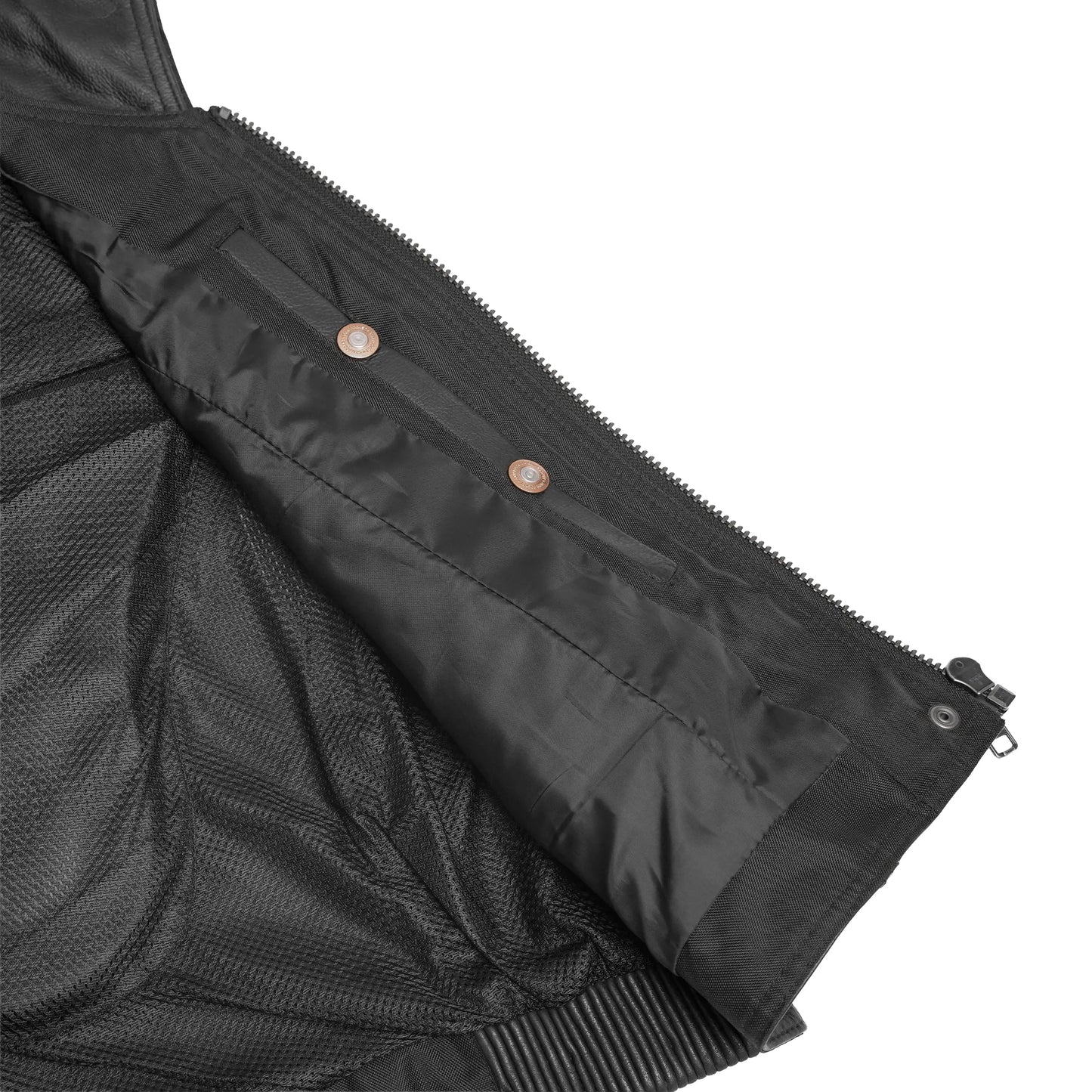 DS215 NoirFlex - Women’s Leather Motorcycle Vest