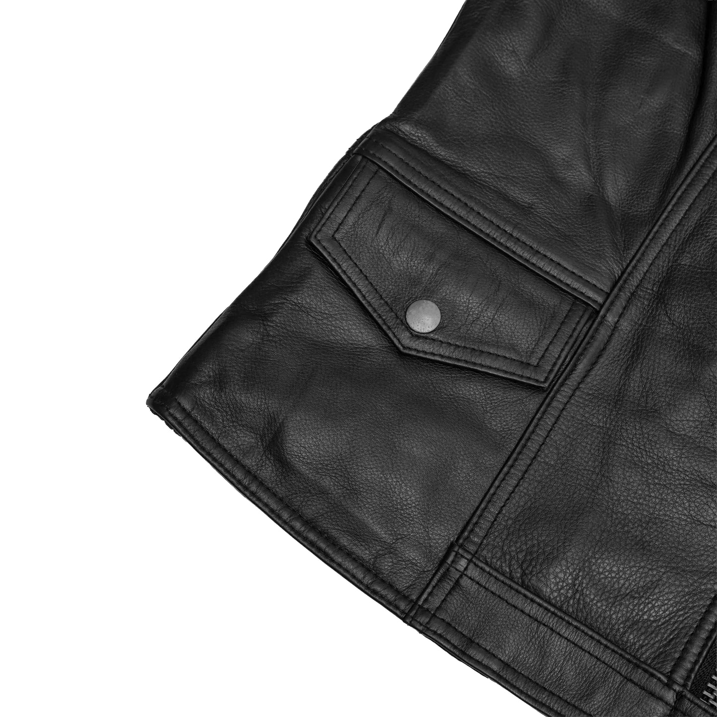 DS215 NoirFlex - Women’s Leather Motorcycle Vest