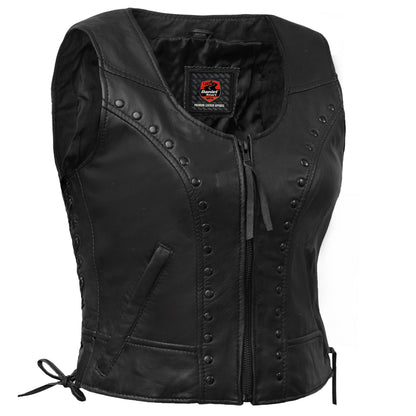 DS241 Women's Lightweight Vest with Rivets Detailing