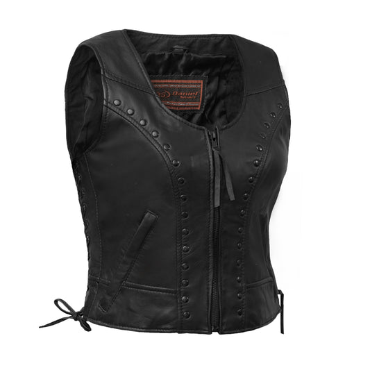 DS241 Women's Lightweight Vest with Rivets Detailing