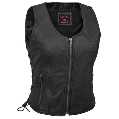Inferno Women's Leather Motorcycle Vest