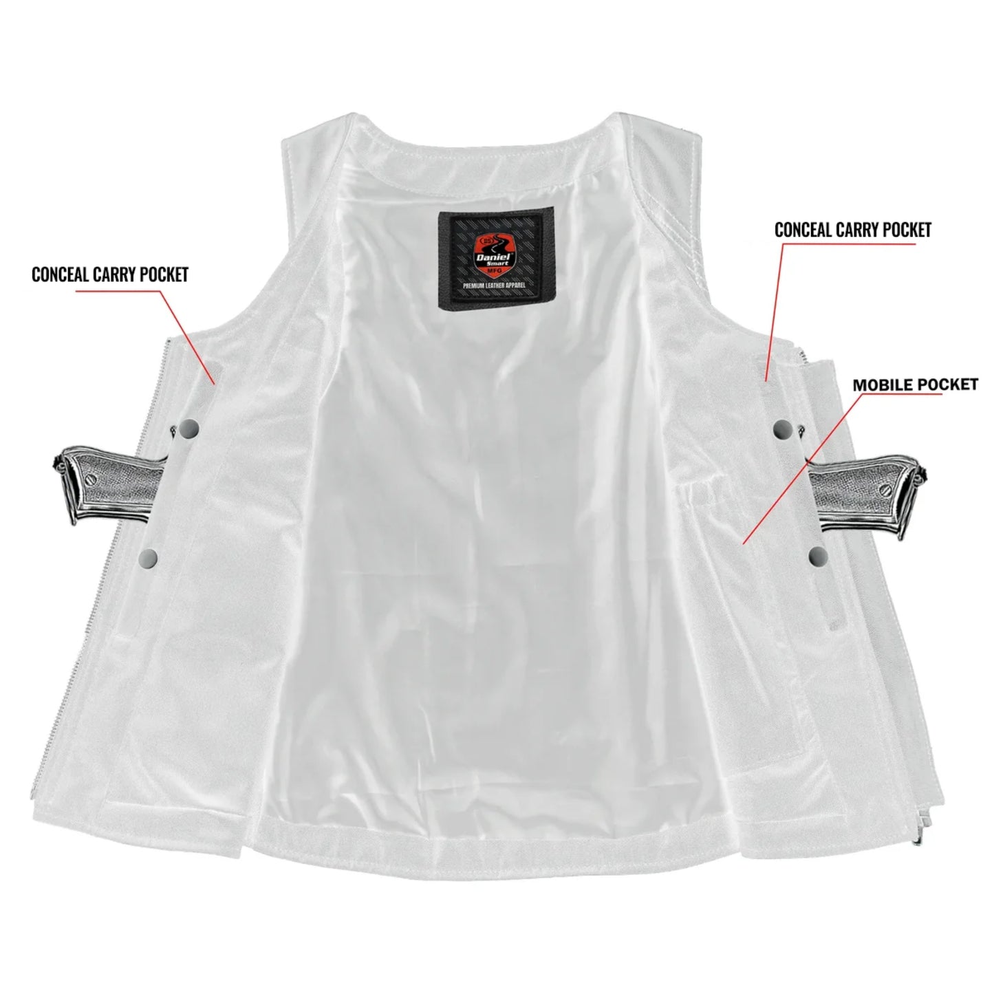 Inferno Women's Leather Motorcycle Vest