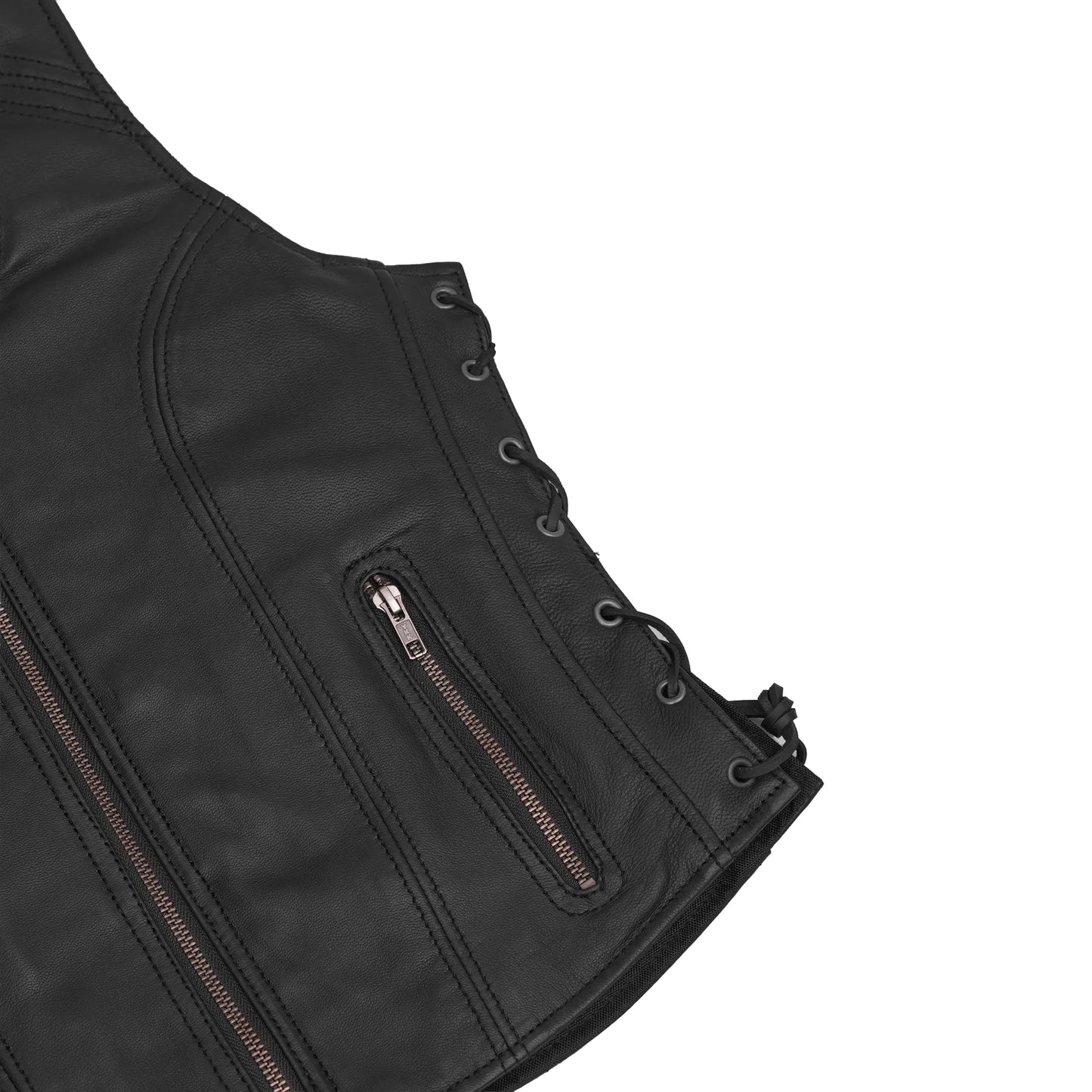 Inferno Women's Leather Motorcycle Vest