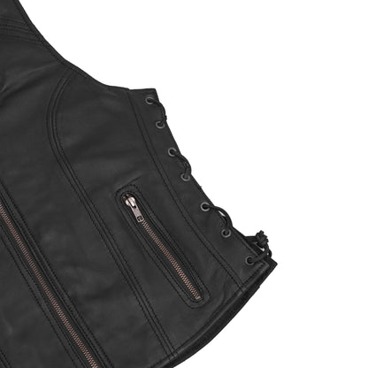 Inferno Women's Leather Motorcycle Vest
