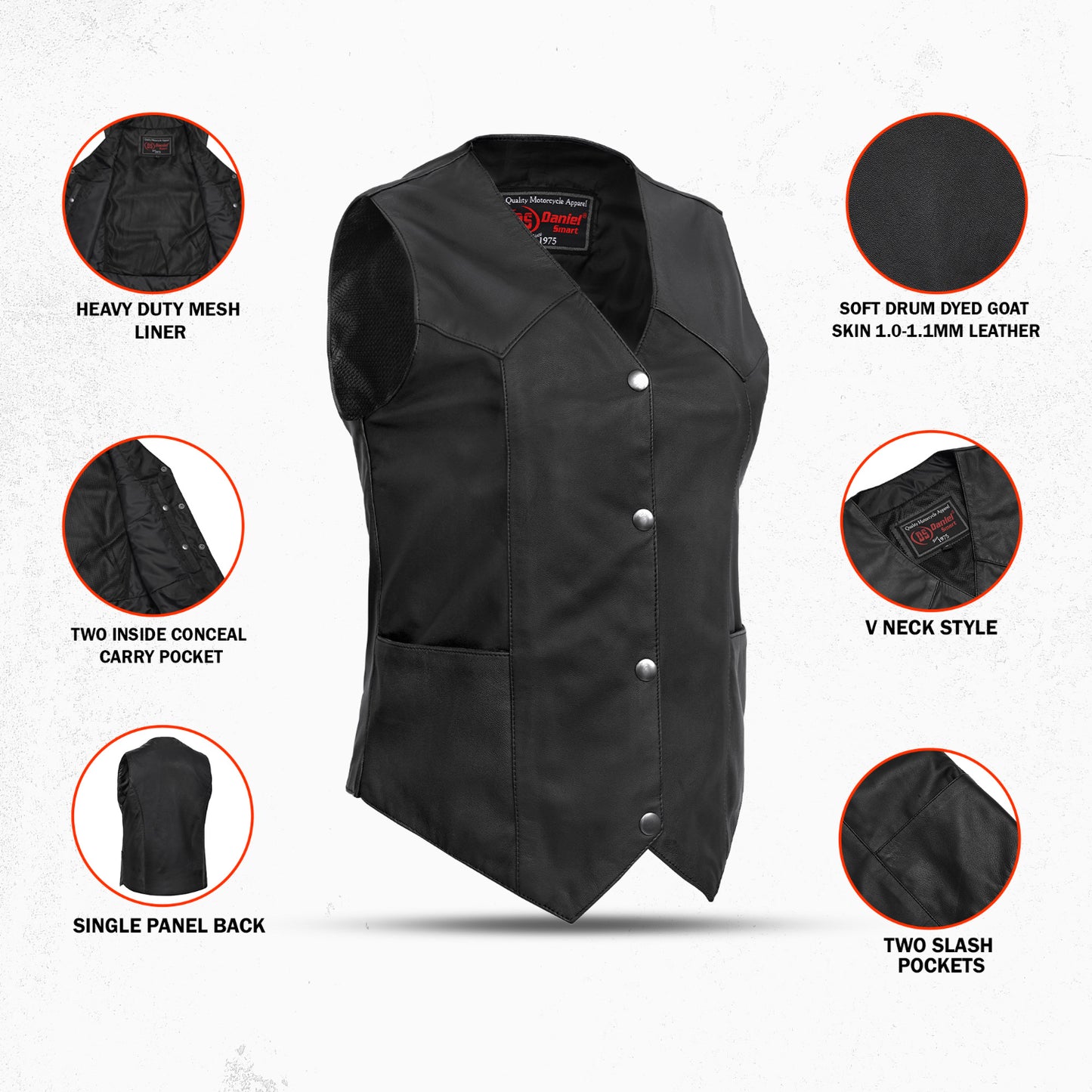 DS251 Women's Classic Plain Side Vest