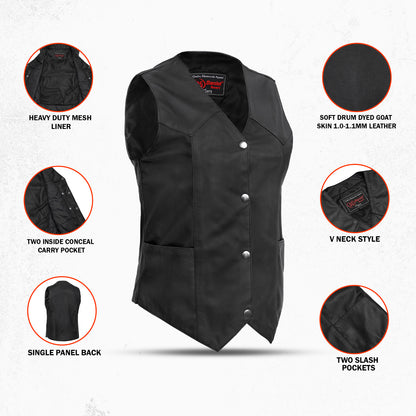 DS251 Women's Classic Plain Side Vest