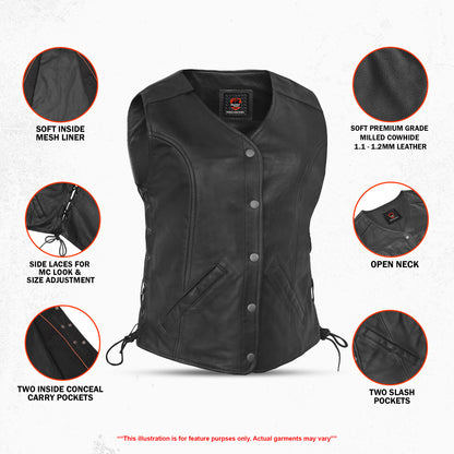 DS266  Women's Premium Classy Longer Body 3/4 Vest