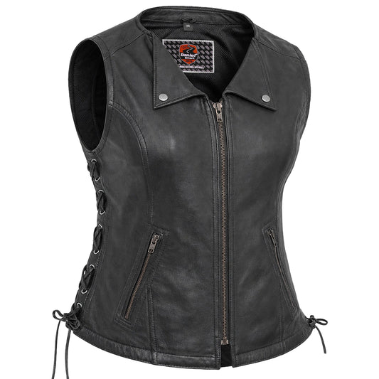 Fashionista Women's Leather Motorcycle Vest