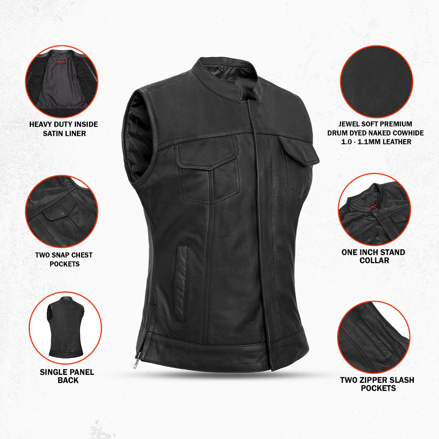 DS287 Women's Premium Single Back Panel Concealment Vest