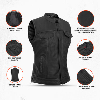 DS287 Women's Premium Single Back Panel Concealment Vest