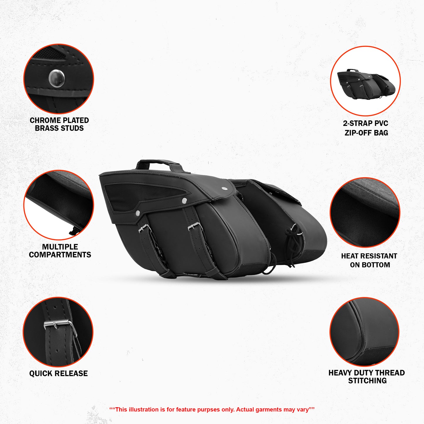 DS313 Two Strap Saddle Bag