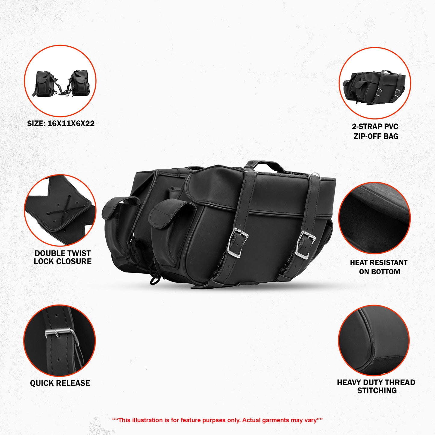 DS321 Two Strap Saddle Bag