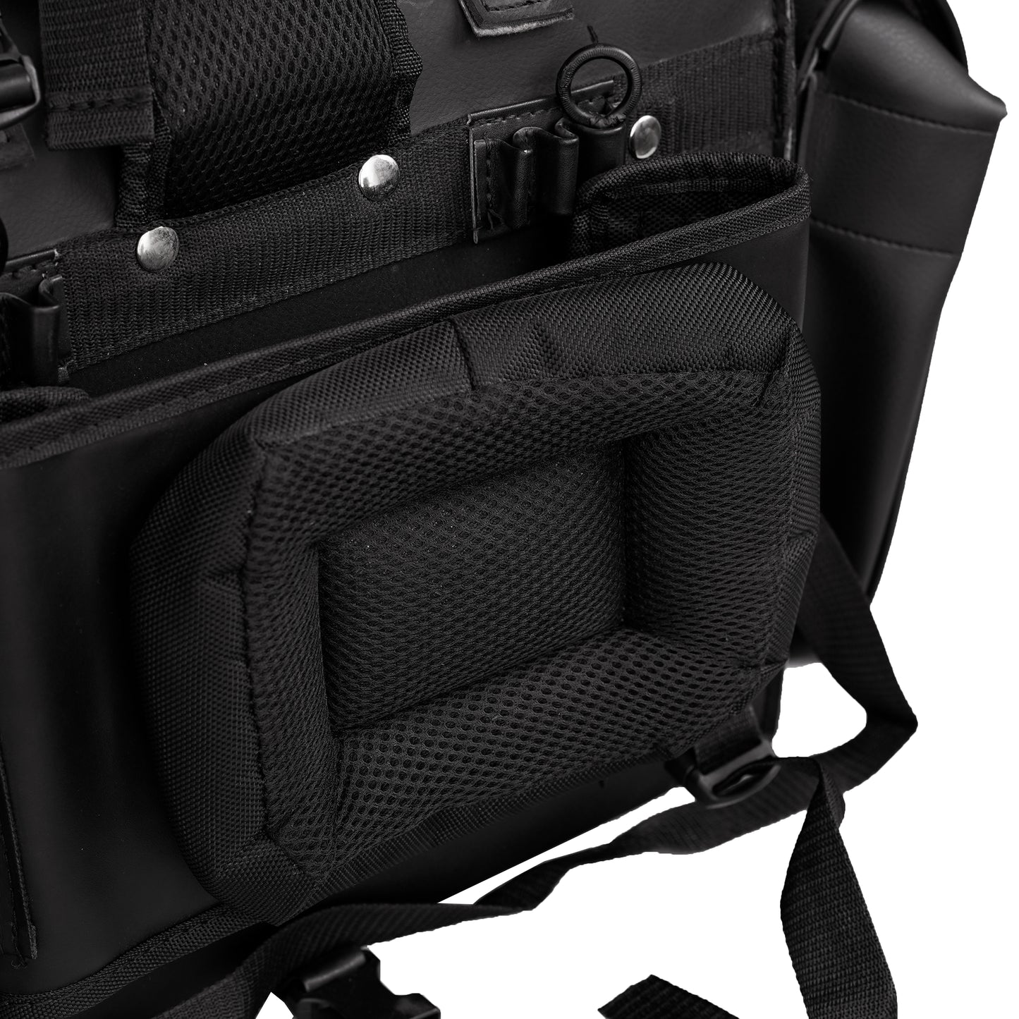 DS350S Leather Black PVC Large 4 Piece Motorcycle Touring Tail Bag wi