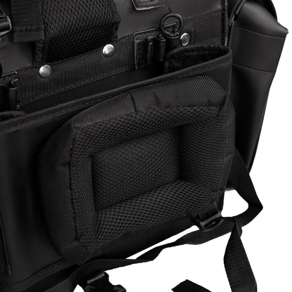 DS350S Leather Black PVC Large 4 Piece Motorcycle Touring Tail Bag wi