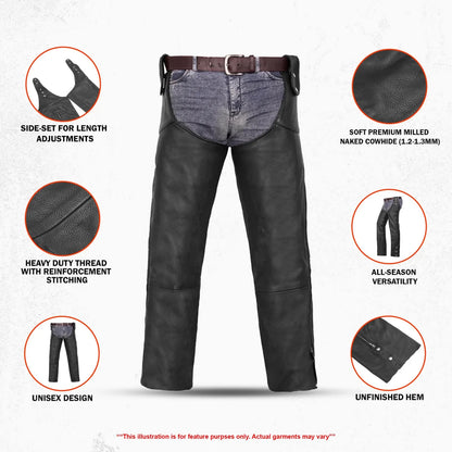 Highway Howler Unisex Motorcycle Leather Chaps