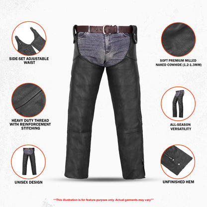 Highway Howler Unisex Motorcycle Leather Chaps