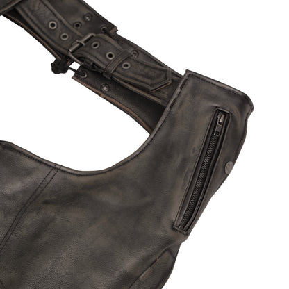Iron Maverick Unisex Motorcycle Leather Chaps