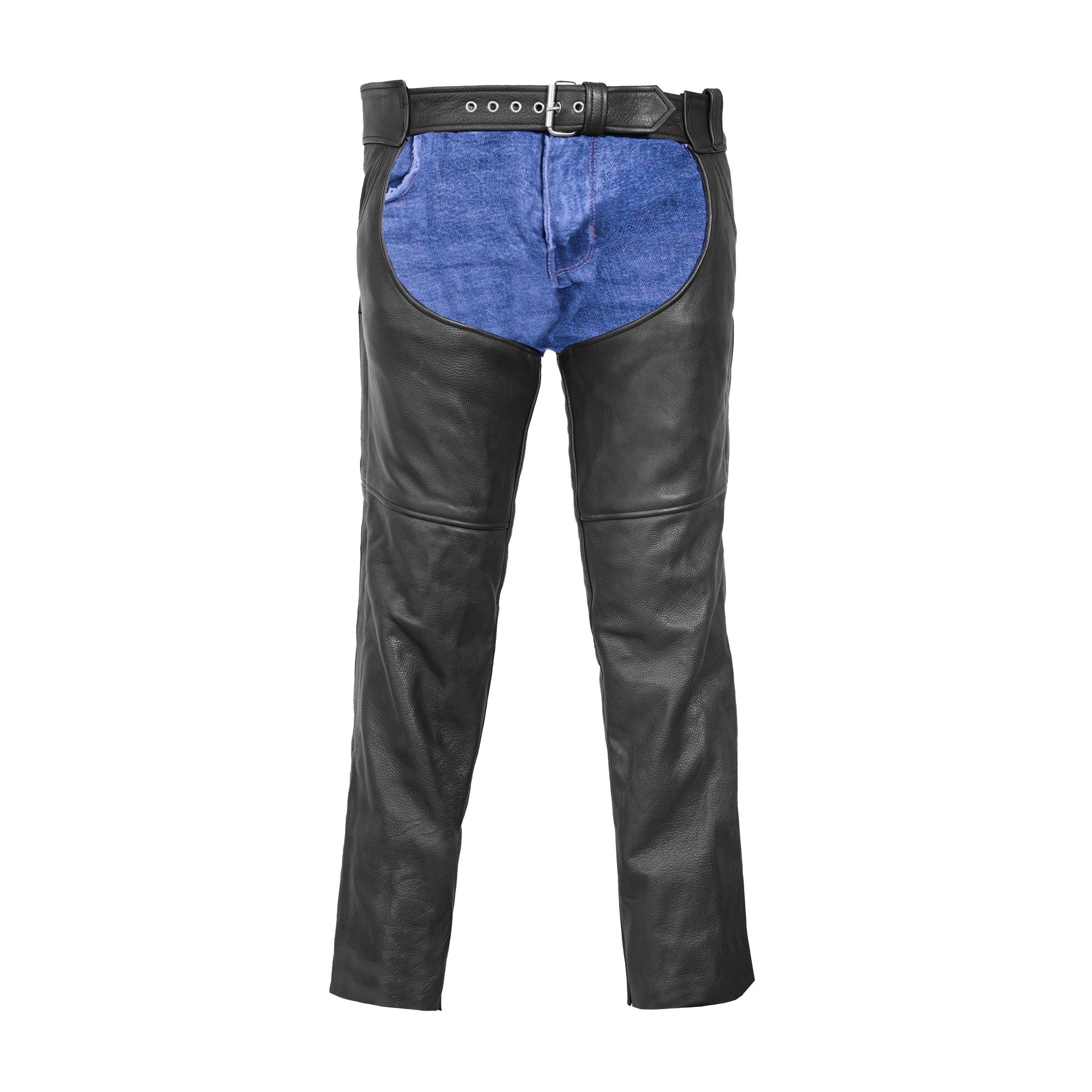 DS447TALL Tall Classic Leather Chaps with Jeans Pockets – Daniel Smart ...