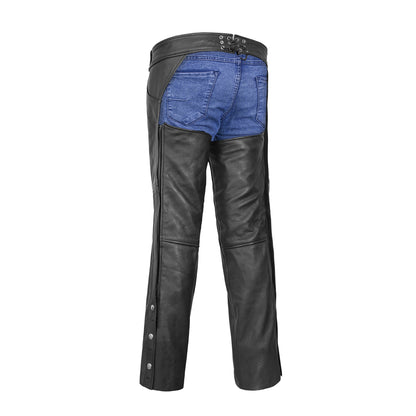 DS447TALL Tall Classic Leather Chaps with Jeans Pockets