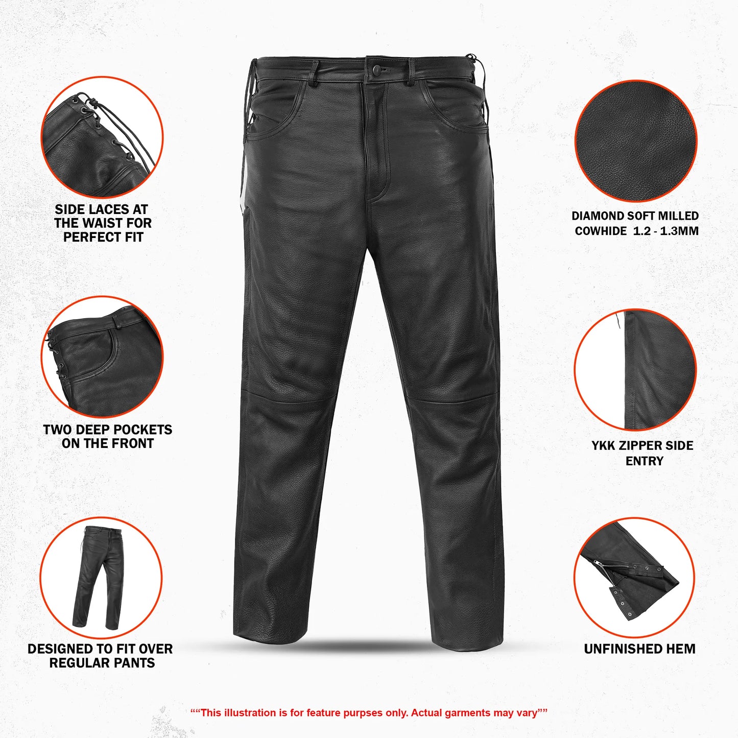 Road Rebel™ Men's Motorcycle Leather Pants