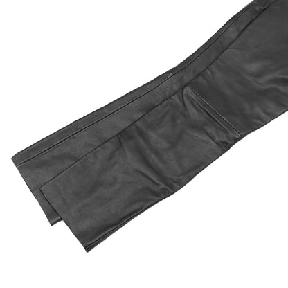 DS452 Women's Classic 5 Pocket Black Casual Motorcycle Leather Pants