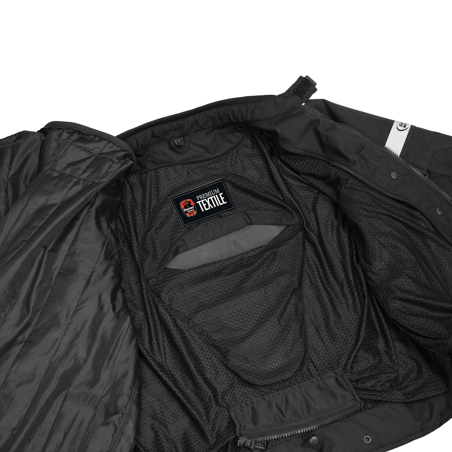 DS4610 Flight Wings - Black Textile Motorcycle Jacket for Men