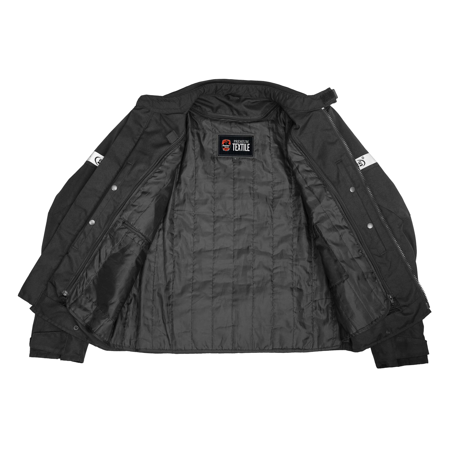 DS4610 Flight Wings - Black Textile Motorcycle Jacket for Men